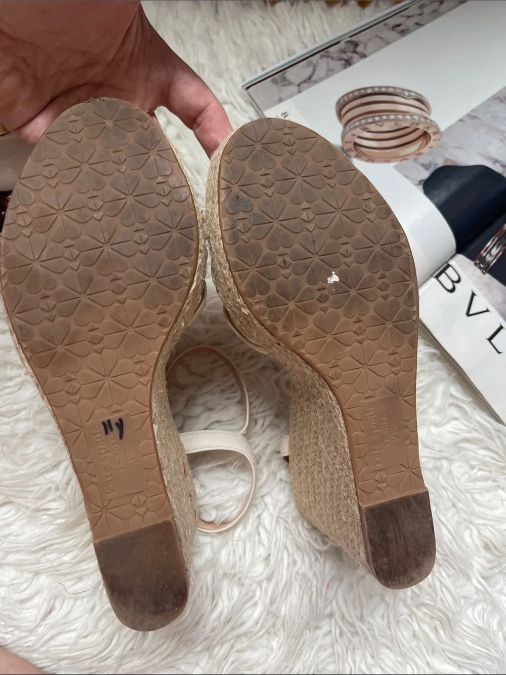 Kate spade Tessa Espadrille Wedges Women’s Cream Espadrille Wedge Sandals